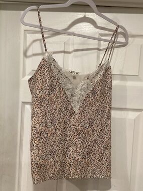 Versona Multi-Color Speckled Lace-Trim Cami Size M